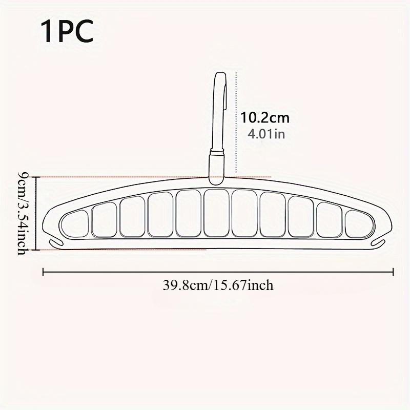 1pc Space Saving Multi-Hole Clothes Hanger for Home, Dorm, and Travel - Foldable Drying Rack for Trousers, Shirts, and Skirts