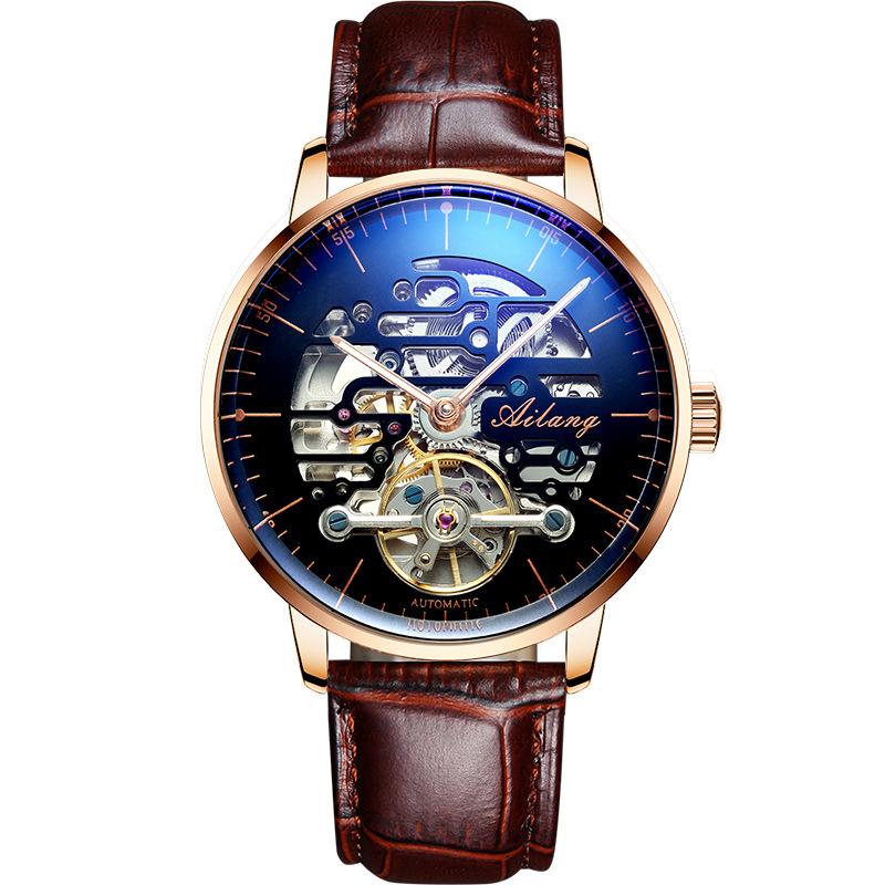 AILANG Brand New Automatic Mechanical Watch Waterproof Luminous Sugess Skeleton Watch Fashion Hollow Wristwatch Relojes Hombre