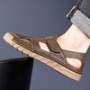 Fashion Luxury Business Casual Shoes Outdoor Leather Men Sandal Men Summer Hollow Out Non-slip Shoes Soft Sole Comfortable Men Sandalias
