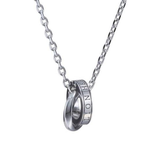Lion Heart Necklace Limited Edition LH-1 Logo Double Ring Surgical Stainless Steel (Metal Allergy Compatible)