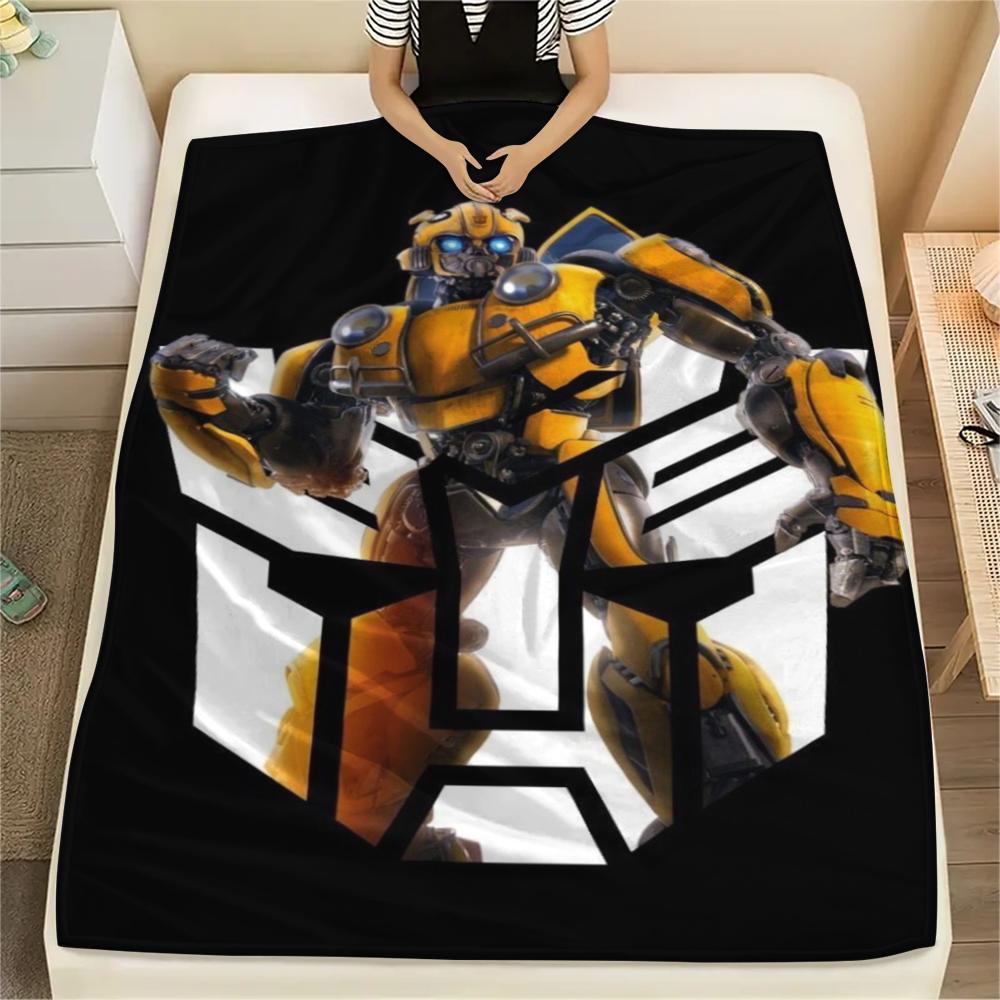 1Pc Bumblebee Print Flannel Blanket, High quality Comfortable for All Seasons, Home Decor, Warmth and Comfort, Perfect for Christmas Gifts