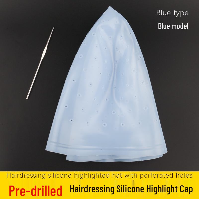 No-Punch Silicone Highlight Cap: Reusable, Deep-Conditioning, Round-Hole Hairdye Cap