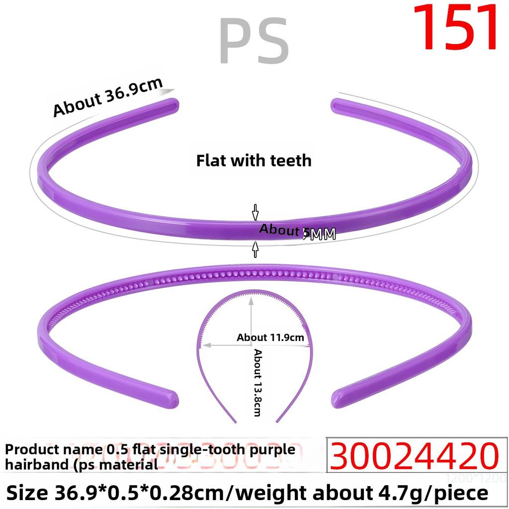 The Long Black Fully Covered Fabric Hair Band with Teeth Made of Plastic Raw Material Has Anti-slip Teeth On The Base