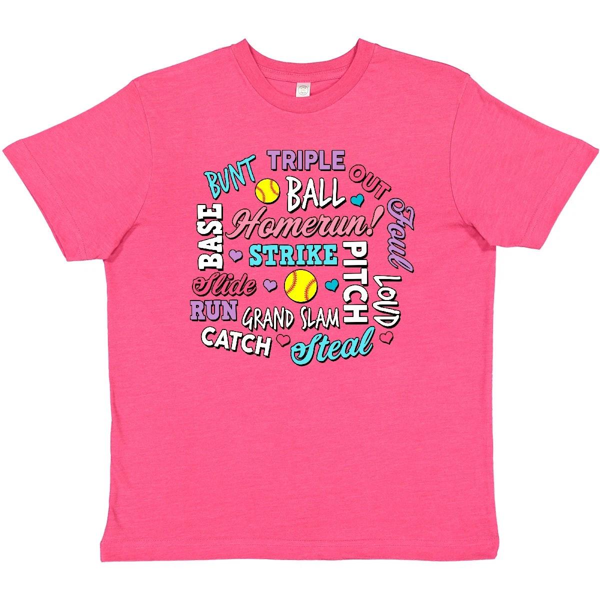 Inktastic Softball Word Salad With Softball And Hearts Youth T-Shirt Sports I 120