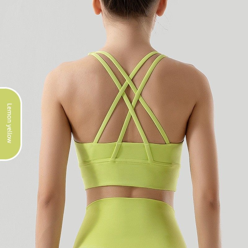 New Arrival Sports Intimates Women's Autumn Bubble Wrap Push up Bras High Strength Fitness Training Yoga Clothes Vest Bra Summer