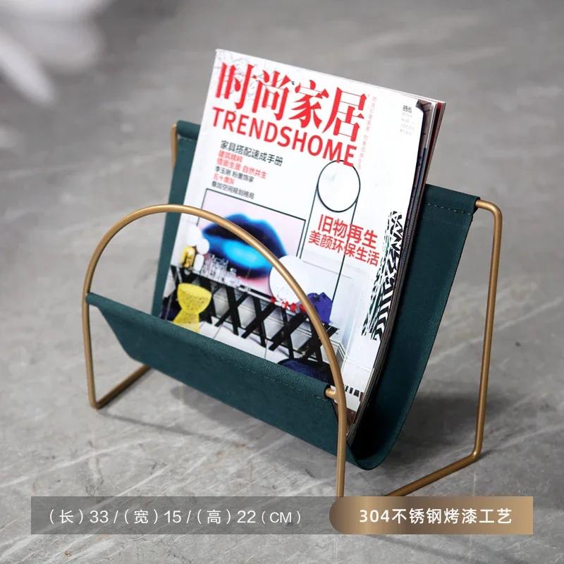 Portariviste in Metallo Dorato, Doppio Strato, Libreria in Ecopelle, Organizzatore per Documenti e Libri, Supporto Nordico, Elegante Organizzazione per Ufficio