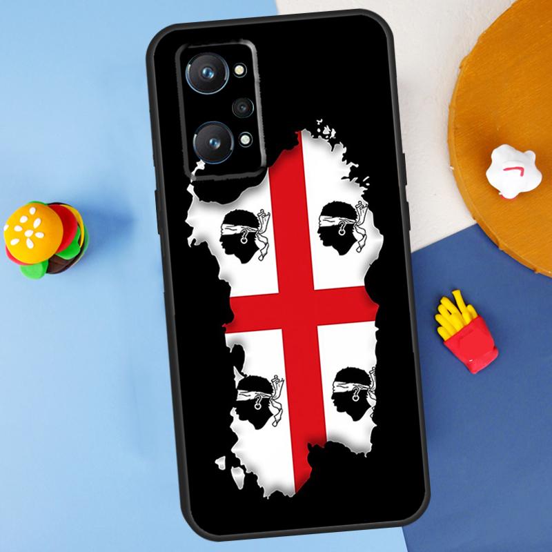 

Flag of Sardinia For Realme GT7 Pro GT 6T 6 5 C67 C61 C55 C53 C51 C21Y C25S C75 10 11 12 13 14 Pro Plus Case Realme 14 Pro Plus