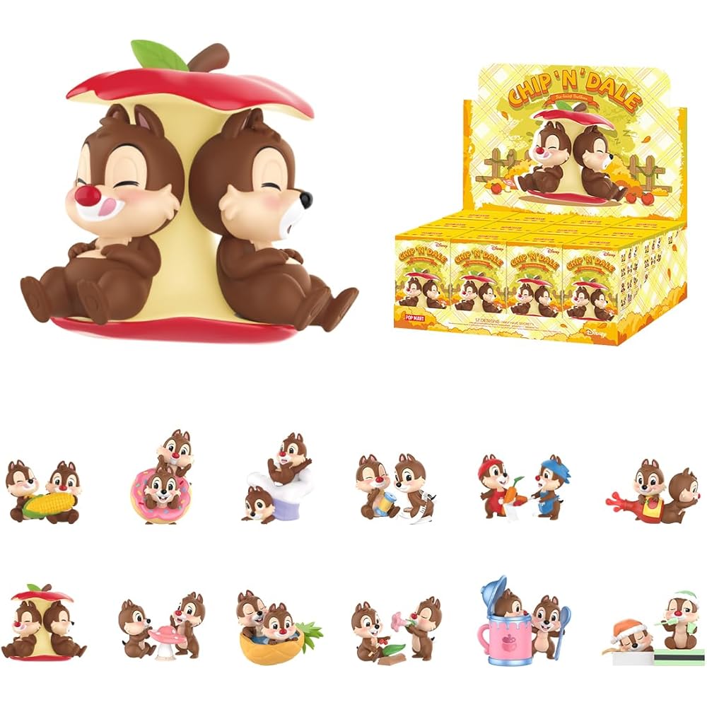 POP MART Disney Chip and Dale Fun-loving Brothers Assorted Box 12 Pieces Blind Box Figures Premium Toy