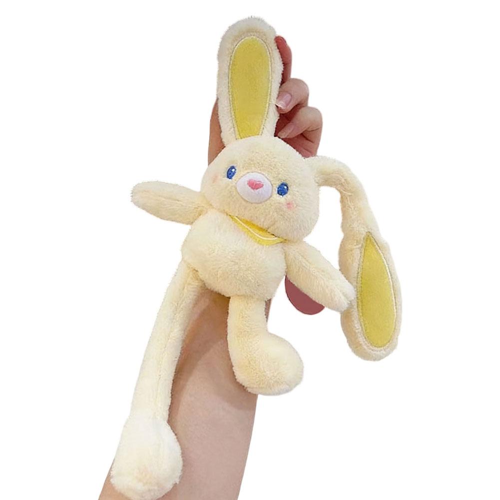 Cute Pull Ear Rabbit Plush Soft Stuffed Bunny Doll Bag Pendant Stress Relief Creative Gift for Kids 20cm