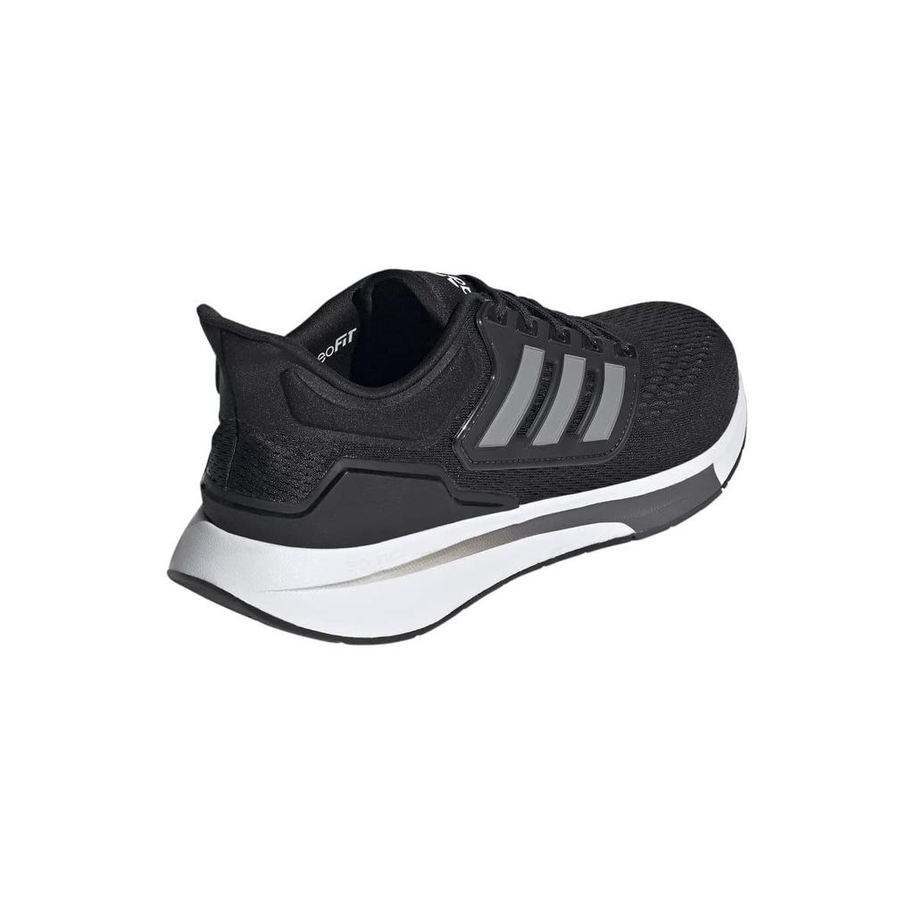 Adidas EQ21 Run WF306 Running Core Size Cm Men's Shoes, Black/Iron Metallic/Carbon (H00512), 26.5