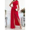 One Shoulder Sexy Party Dress Party Oblique Shoulder Cut Out Temperament Split Dress Women