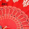 Decorative Fan Vintage Folding Carved Plastic Ribs Hand Held Portable Performance Summer Cooling Wedding Dance Party Props