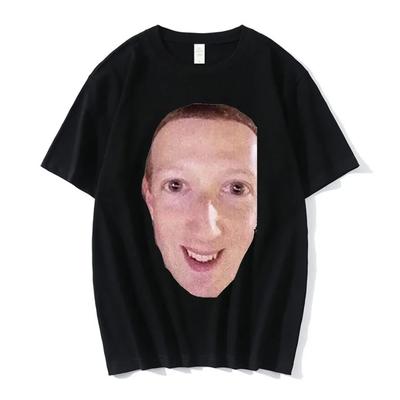 Cursed Zucc T Shirt Cursed Meme Facebook Meme Mark Zuckerberg Short Sleeve T Shirts Plus Size Tops Streetwear