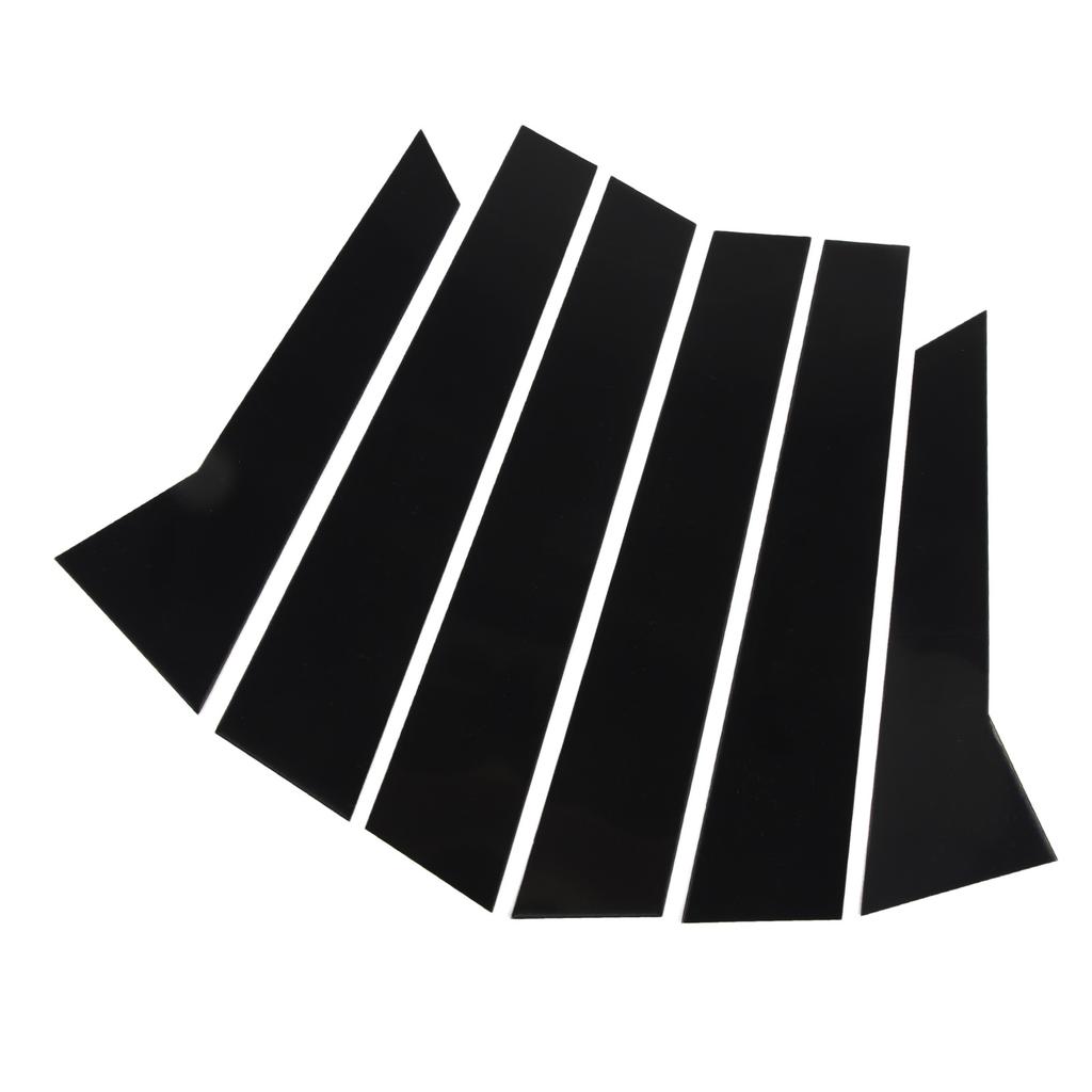 6Pcs B Pillar Posts Trim Glossy Black Exterior Window Decal for Macan 95B 2014 To 2025 Exterior Side Door Window Trim