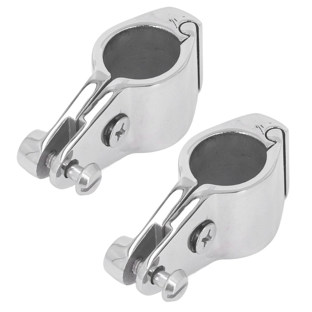 2 stk Topphengsleskinnefeste 316 Marinegrad Rustfritt stål Bimini Hengslet kjeveklemme Skyvebåt Yacht