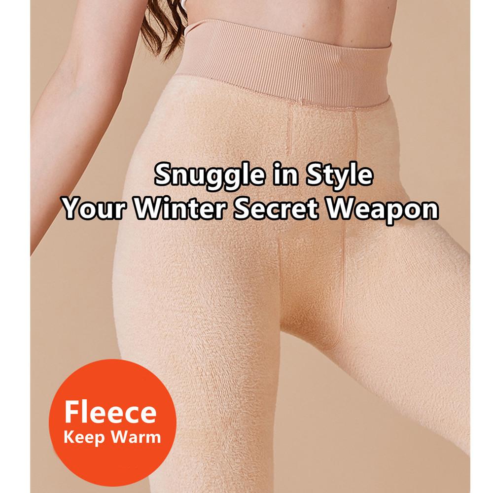 Dámské termální legíny s fleecovou podšívkou, Zimní teplé legíny s chodidly