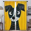 Portrait of a Dog Modern Living Room Curtains for Camera Partition Tulle for Bedroom Halloween Decoration Home Interior Curtains