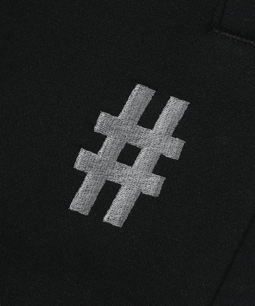 BEENTRILL Essential Hashtag Logo Fleece-Lined Sweatpants (Black)