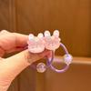 2 Pieces Cute Butterfly Cherry Elastic Hair Bands for Kids Girls Children's Hair Ties Baby Headdress Accessories