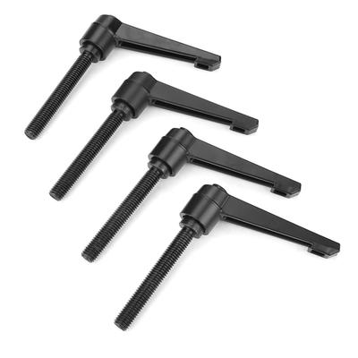 4 SZT. Metalowe Pokrętła Maszynowe Regulowany Uchwyt Mocujący Gwint Zewnętrzny M10 (80 mm)