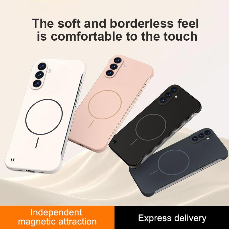 Ramlöst Magnetiskt Trådlös Laddning Telefonfodral För Samsung Galaxy A57 A37 5G Smalt Hårt Bakskydd