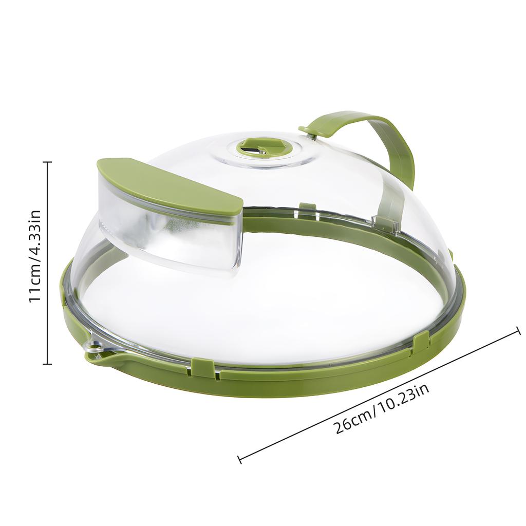 Microwave Splatter Cover for Food Clear Microwave Splash Guard Cooker Lid with Handle Adjustable Steam Vents Holes