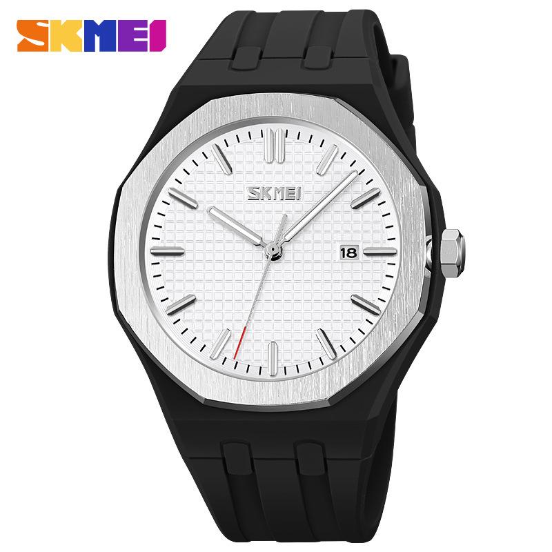 Simple Single Calendar Casual Couple Watch Integrated Silicone Belt Waterproof Men's and Women's Quartz Watch