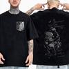 Attack On Titan Streetwear Men's T Shirt Eren Yeager Shingeki No Kyojin Anime 100% Cotton Women Tops Tees Casual High Quality