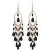 Bohemian Ethnic Long Antique Gold Color Water Drop Earrings for Women Colorful Bead Tassel Earring Pendientes Mujer