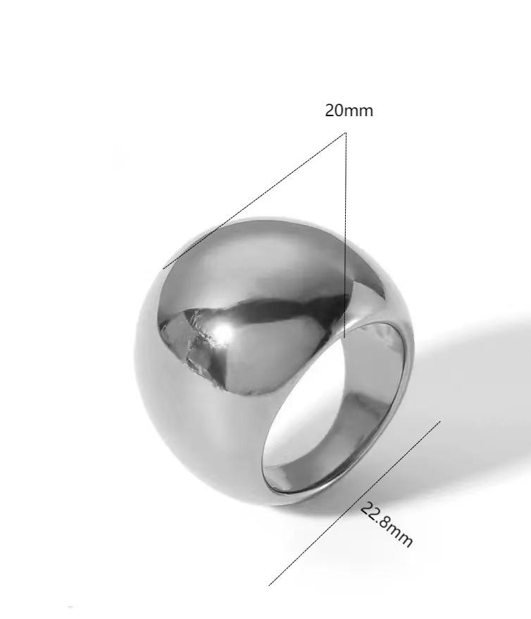 Europäischer & Amerikanischer Stil 18K Edelstahl Tropfglasur Ringe – Unregelmäßig, Kreativ, Nicht verblassender Schmuck.