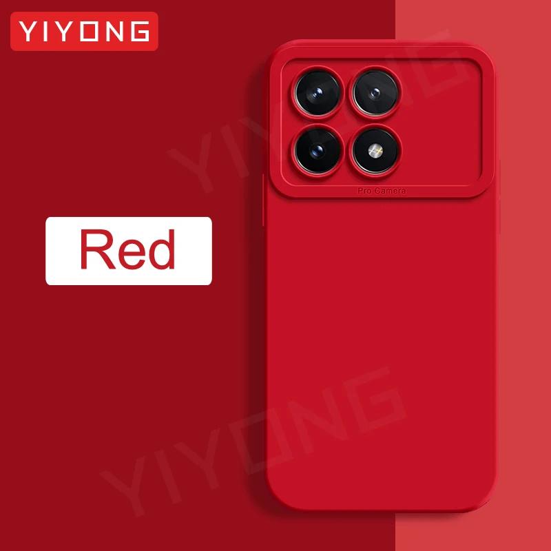 

Для PocoX6 Pro Чехол Мягкий жидкий силиконовый чехол для Xiaomi Poco X6 Pro Xiomi Mi Pocophone X7 5G Чехлы для телефонов For POCO X6 красный