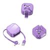 5A Bracket Retractable Three-in-One Fast-Charging Data Cable /Micro USB/Type-C Connectors for Mobile Phones Car
