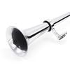 Single-tube Trumpet Electric Horn Chrome Air Horn Loudspeaker Kit 150dB 12V/24V Universal for Train