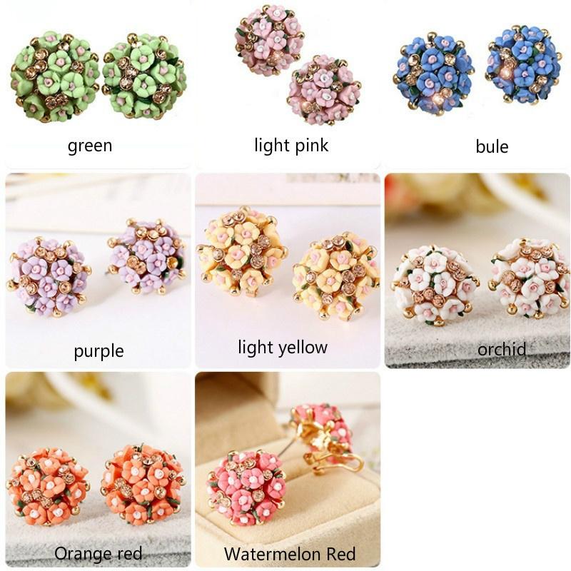 Inel de flori Costum Personalități și Moda Femei Inel de deget simplificat cu flori din ceramică