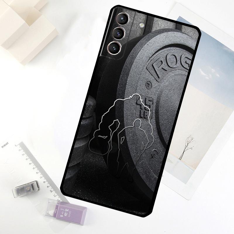 Bodybuilding Gym Fitness Telefonfodral För Samsung Galaxy S25 FE S20 FE S21 S22 S23 S24 S25 S26 Ultra S10 S25 Plus Skydd