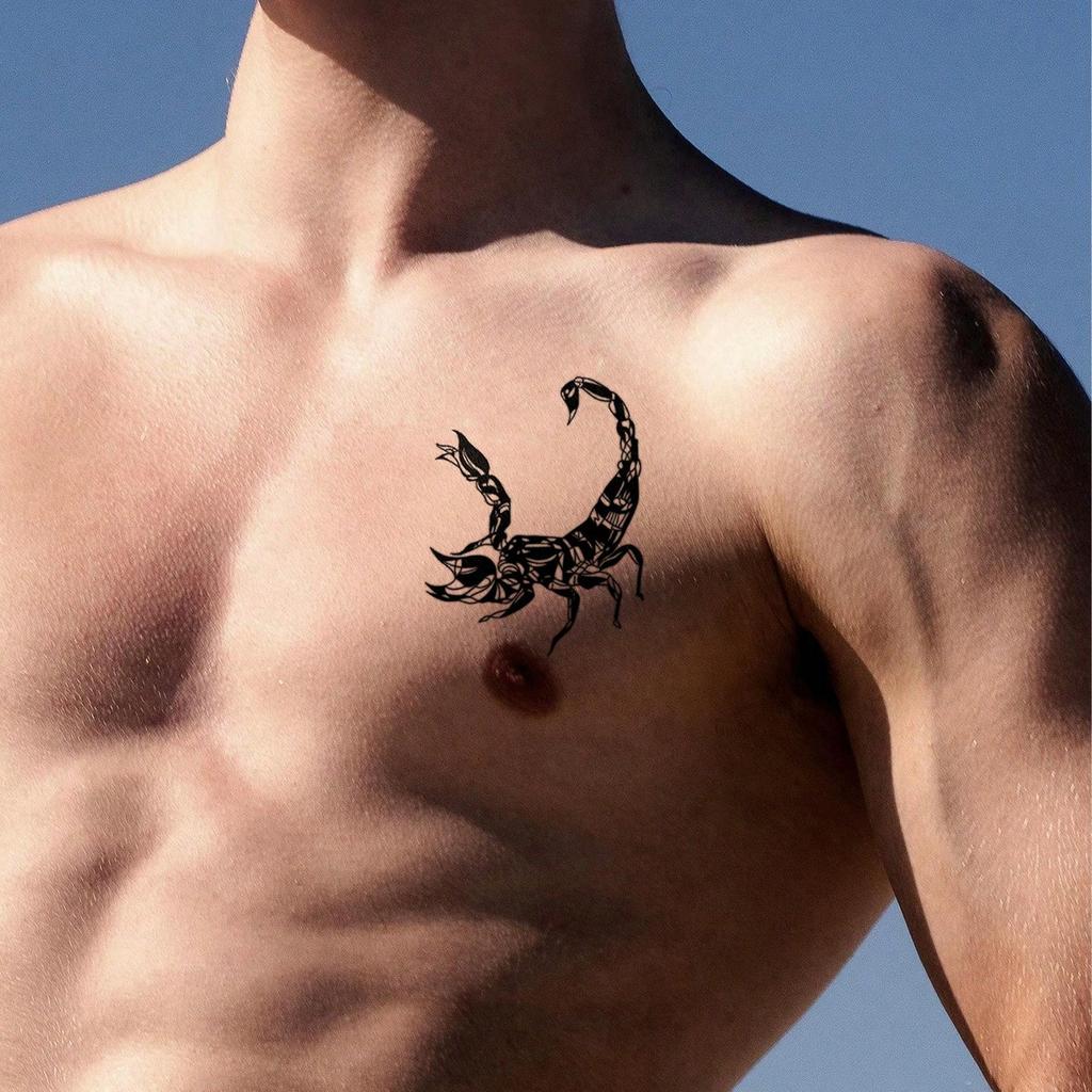 Y2K Simple Personality Dark Domineering High Value Men'S Scorpion Tattoo Sticker