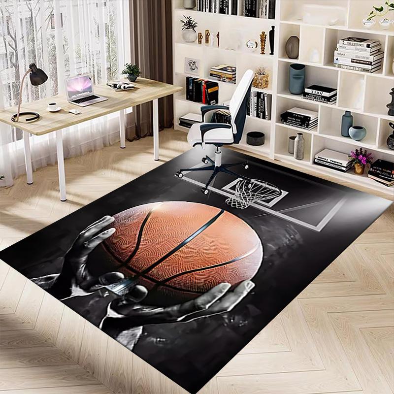 1pc Basketball Hoop Carpet, Office Rug Outdoor Mat Home Decor Area Carpet Festival