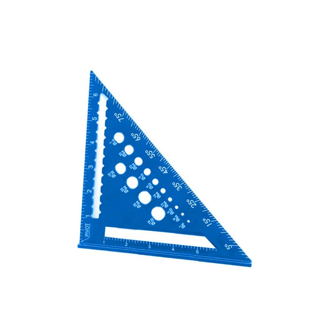 Portable 7inch Triangle Ruler Aluminum High Precision Woodworking Square Multifunctional Wear Resistant Angler Scriber