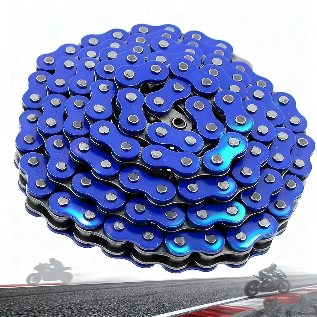 Blue Motorcycle Drive Chain 428 108 Links Transmission System Parts for Honda Kawasaki Yamaha 125Cc~250Cc Ssr Ycf Street Bike Quad Scooter Atv Dirt