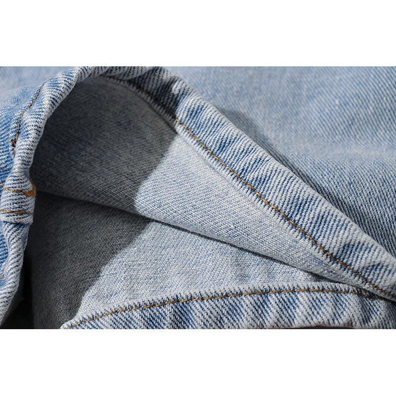 Modrá džínová sukně pro ženy léto s vysokým pasem štíhlé ležérní kraťasy do áčka sukně Y2k vintage dámské oblečení velká velikost