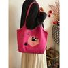 Embroidered Tote Bag with Large Capacity, Suitable for Daily Commuting, Single-shoulder Bag