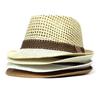 Britische Männer Strandsonnenhüte Sommer Cowboy Fedora Retro Jazzhut Atmungsaktive Strohhüte Outdoor Panama Mann Gentleman Urlaubs-Sonnenhut