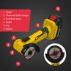 21V 19000rpm Brushless Angle Grinder with 2 Batteries, Portable Cordless Cutting Polishing Grinder, 7 Pcs Sanding