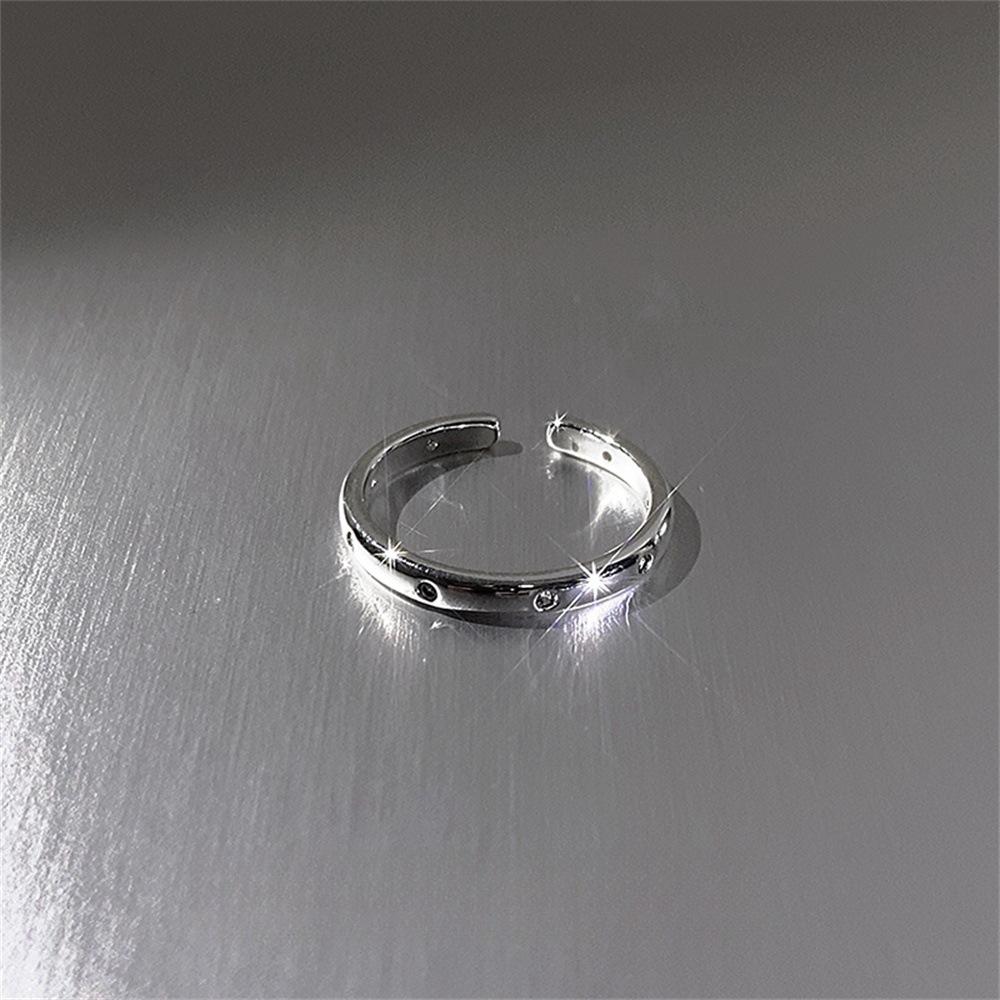 Love plain ring zircon open ring cold wind ring personalized index finger ring