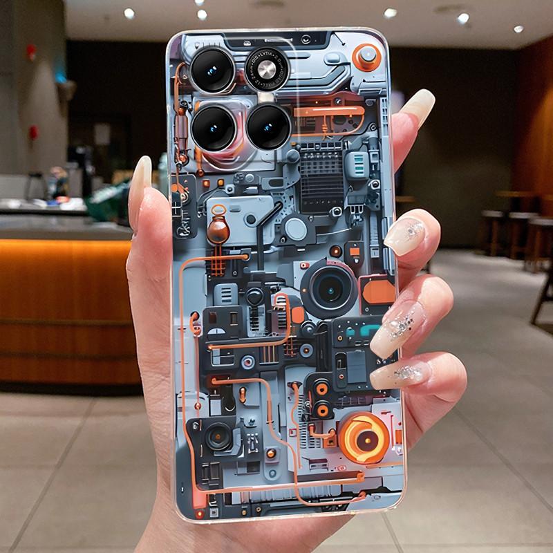 Casing For Motorola Edge 70 Fusion Luxury Dragon Cute Cool Boys Girls Soft Silicone Phone Case Back Cover Transparent TPU Shell