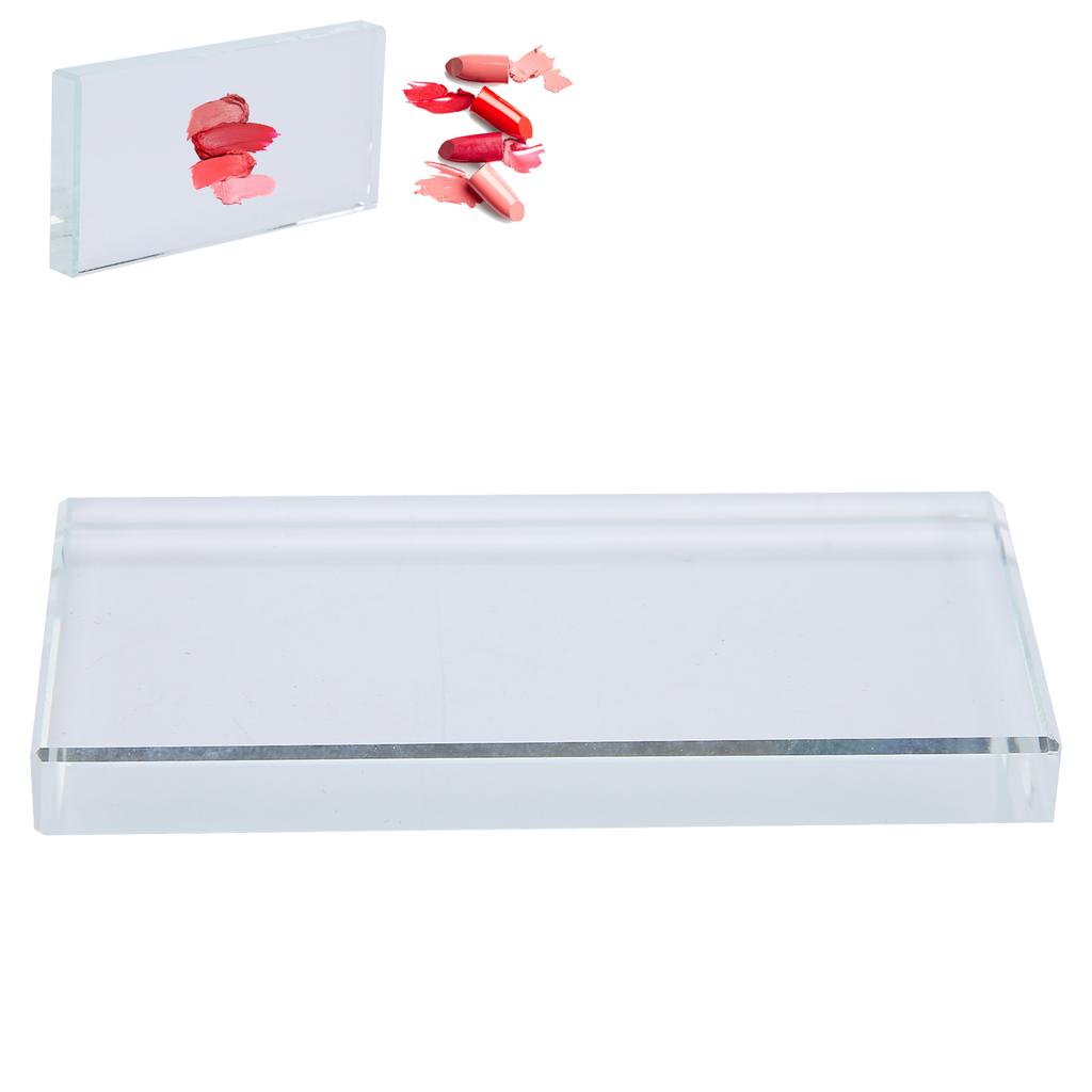 Nail Art Palettes Color Mixing Glass Rectangle Makeup Blending False Eyelash Glue Holder