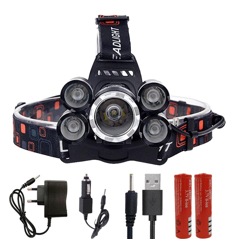 

MOONN 15000LM Фонарик Светодиодный налобный фонарь XM-L T6 Фонарь Lanterna Ночной светильник для рыбалки чёрный