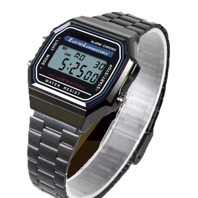 Orologio Quadrato Piccolo A168Wa Orologio Elettronico Quadrato Orologio Elettronico Impermeabile Luminoso Orologio Elettronico per Studenti