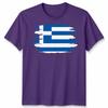 Gescheurde Griekse Vlag Unisex T-shirt Griekse Trots Verweerd Ontwerp Grafische Tee
