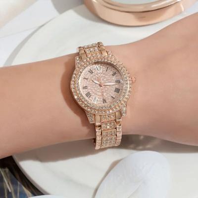 Luxusní dámské hodinky s diamantem Elegantní značkový křemenný ocelový náramek Hodinky Dámské Zirkonové krystaly Top Módní náramkové hodinky